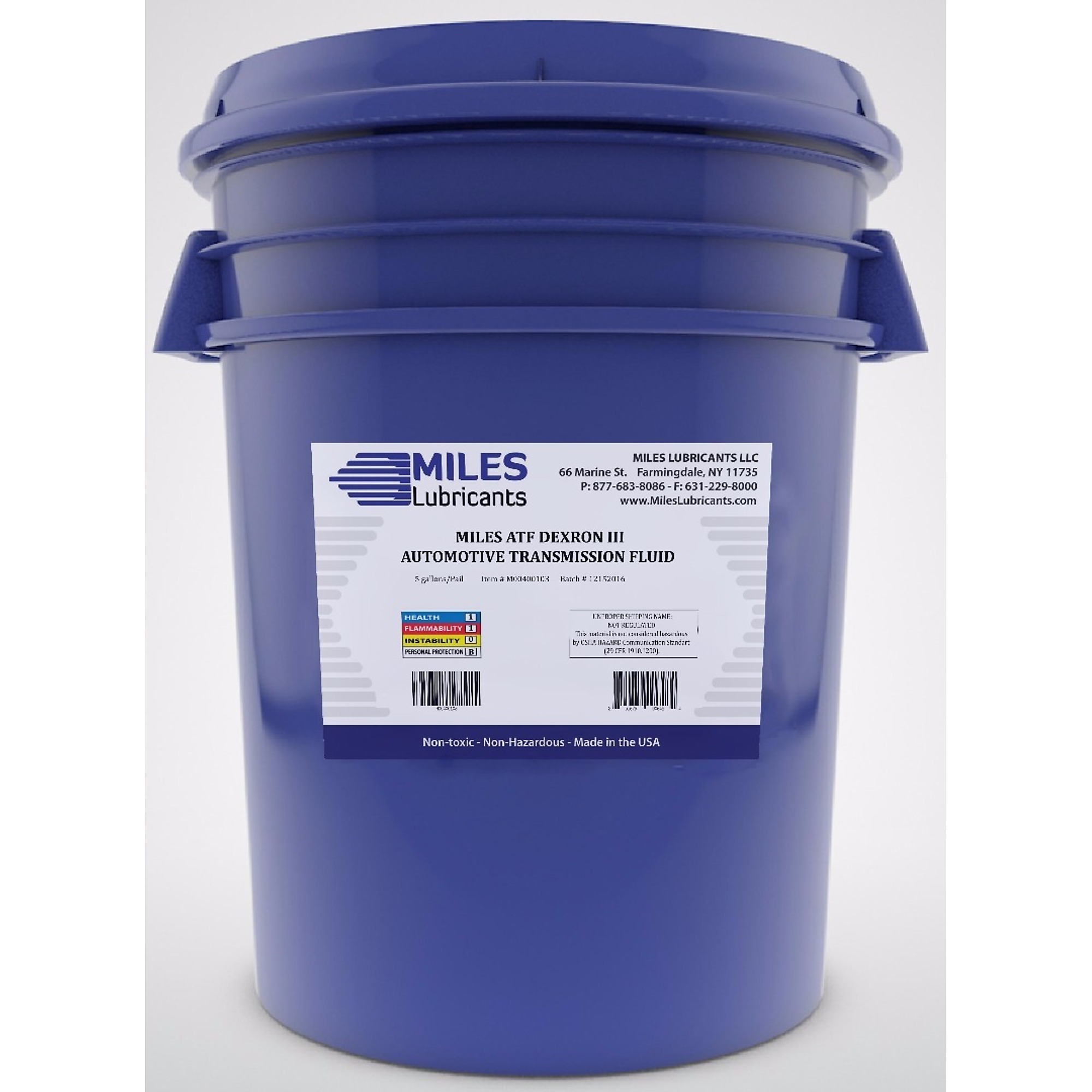 Miles Lubricants Automatic Transmission Fluid - 5 Gal. Pail, Model# M00400103